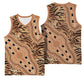 Afro Tiger Mix Dashiki Tribal Pattern Basketball Jersey - African Pride