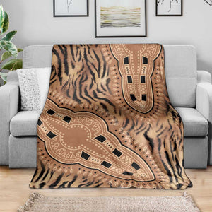 Afro Tiger Mix Dashiki Tribal Pattern Blanket