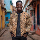 Afro Tiger Mix Dashiki Tribal Pattern Bomber Jacket