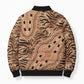 Africa Tiger Mix Dashiki Tribal Pattern Bomber Puffer Jacket