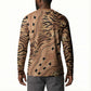 Africa Tiger Mix Dashiki Tribal Pattern Button Sweatshirt