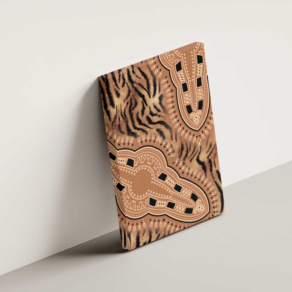 Afro Tiger Mix Dashiki Tribal Pattern Canvas Wall Art