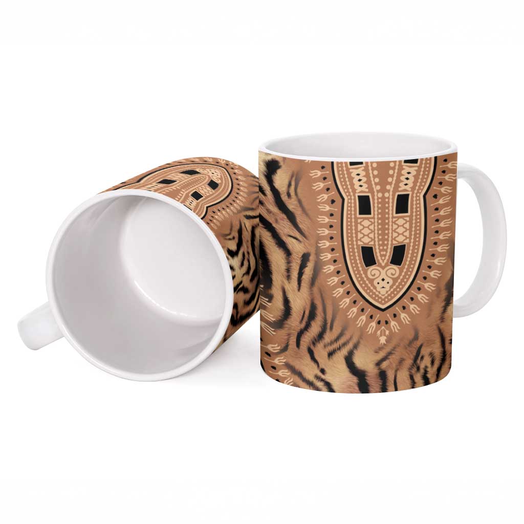 Africa Tiger Mix Dashiki Tribal Pattern Ceramic Mug