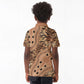 Afro Tiger Mix Dashiki Tribal Pattern Kid Polo Shirt