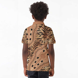 Afro Tiger Mix Dashiki Tribal Pattern Kid Polo Shirt