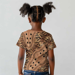 Afro Tiger Mix Dashiki Tribal Pattern Kid T shirt