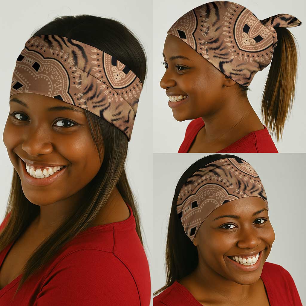 Afro Tiger Mix Dashiki Tribal Pattern Neck Gaiter LT9