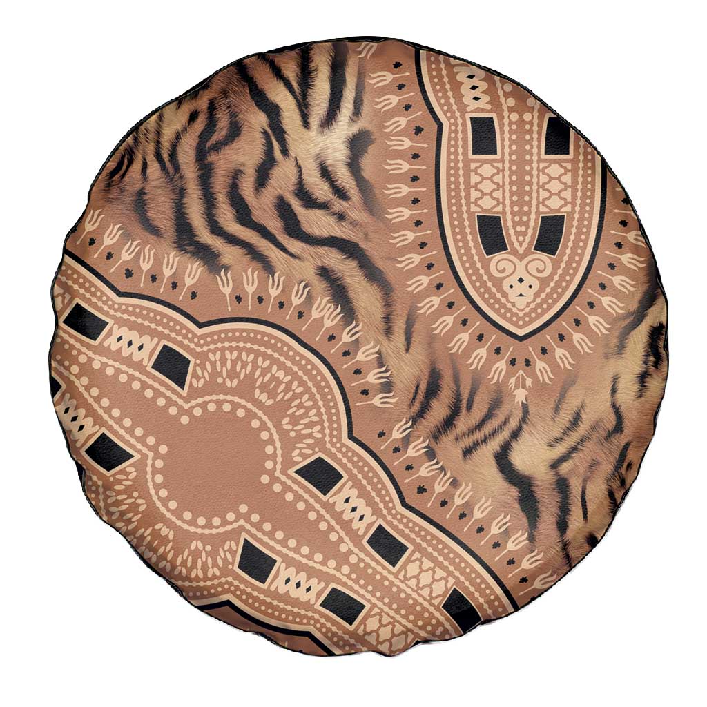 Afro Tiger Mix Dashiki Tribal Pattern Spare Tire Cover