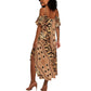 Afro Tiger Mix Dashiki Tribal Pattern Summer Maxi Dress