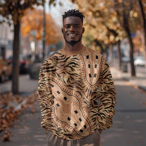 Afro Tiger Mix Dashiki Tribal Pattern Sweatshirt