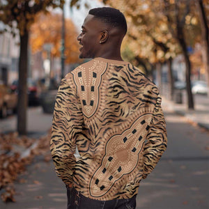 Afro Tiger Mix Dashiki Tribal Pattern Sweatshirt