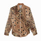 Afro Tiger Mix Dashiki Tribal Pattern Women Casual Shirt LT9