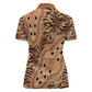 Afro Tiger Mix Dashiki Tribal Pattern Women Polo Shirt