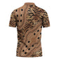 Africa Tiger Mix Dashiki Tribal Pattern Zipper Polo Shirt