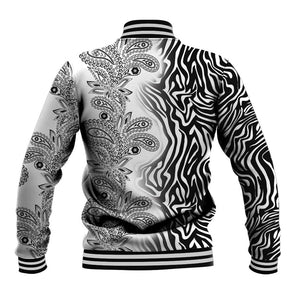 Afro Zebra Mix Paisley Tribal Pattern Baseball Jacket LT9