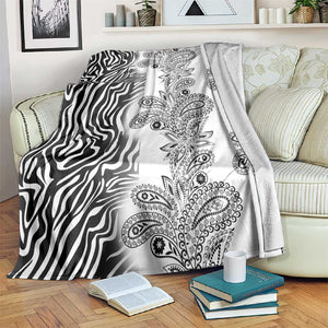 Afro Zebra Mix Paisley Tribal Pattern Blanket