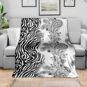 Afro Zebra Mix Paisley Tribal Pattern Blanket