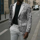 Africa Zebra Mix Paisley Tribal Pattern Blazer