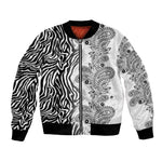 Afro Zebra Mix Paisley Tribal Pattern Bomber Jacket