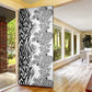 Africa Zebra Mix Paisley Tribal Pattern Door Cover