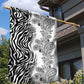 Afro Zebra Mix Paisley Tribal Pattern Garden Flag