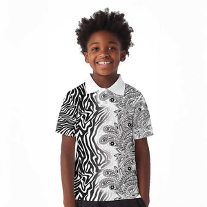 Afro Zebra Mix Paisley Tribal Pattern Kid Polo Shirt