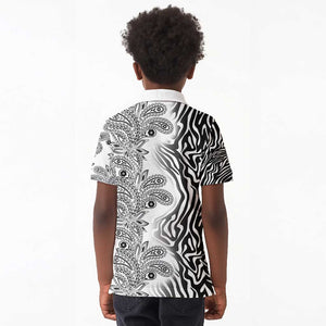 Afro Zebra Mix Paisley Tribal Pattern Kid Polo Shirt