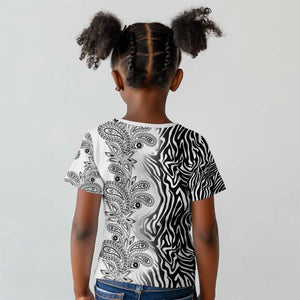 Afro Zebra Mix Paisley Tribal Pattern Kid T shirt