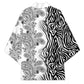 Africa Zebra Mix Paisley Tribal Pattern Kimono