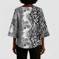 Africa Zebra Mix Paisley Tribal Pattern Kimono Sleeve Blouse
