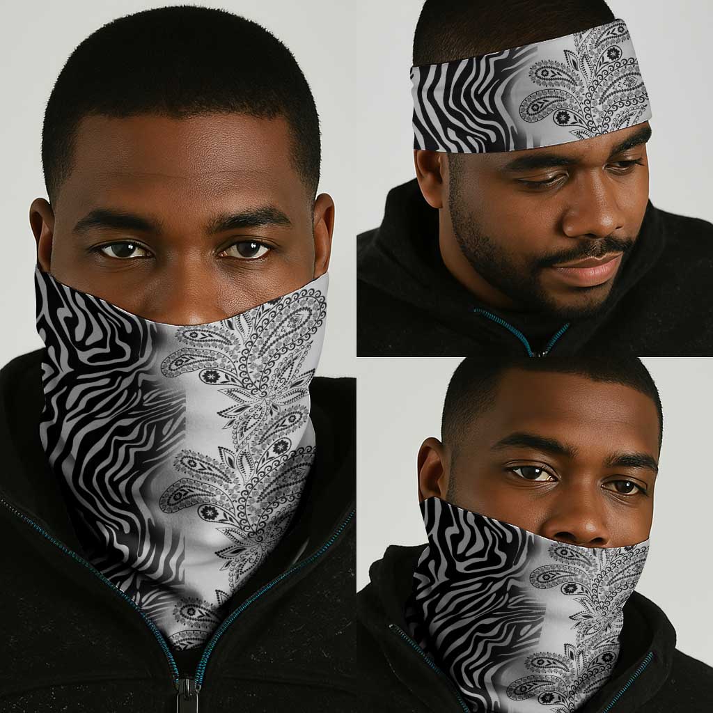 Afro Zebra Mix Paisley Tribal Pattern Neck Gaiter LT9