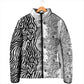 Africa Zebra Mix Paisley Tribal Pattern Padded Jacket