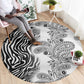 Afro Zebra Mix Paisley Tribal Pattern Round Carpet