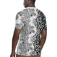 Afro Zebra Mix Paisley Tribal Pattern Rugby Jersey