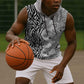 Afro Zebra Mix Paisley Tribal Pattern Sleeveless Hoodie - African Pride