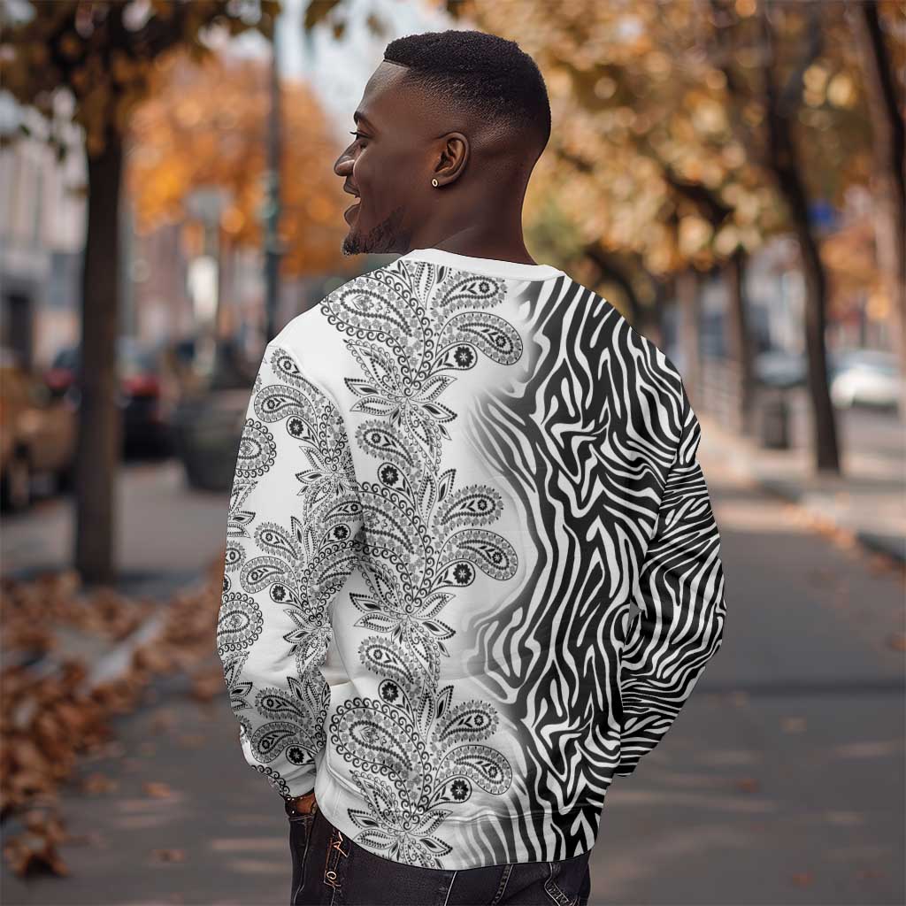 Afro Zebra Mix Paisley Tribal Pattern Sweatshirt