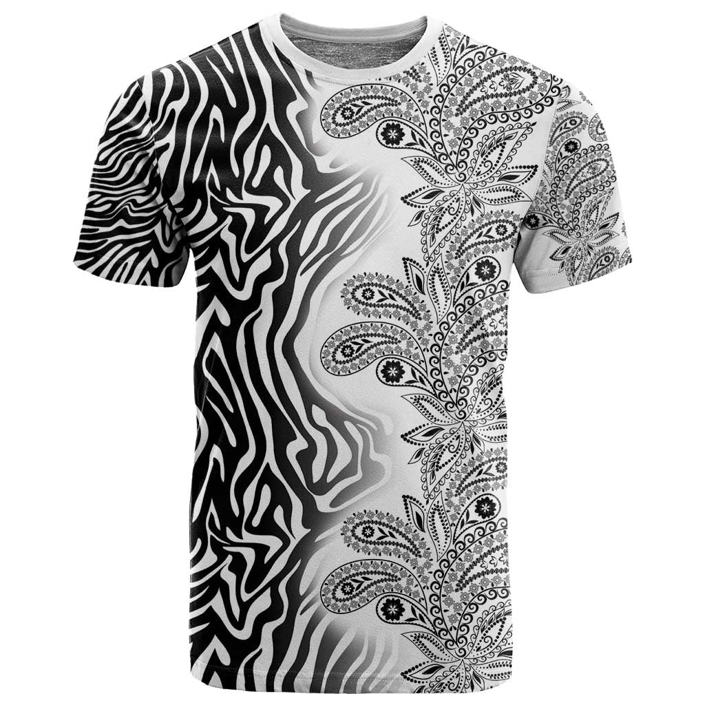 Afro Zebra Mix Paisley Tribal Pattern T shirt