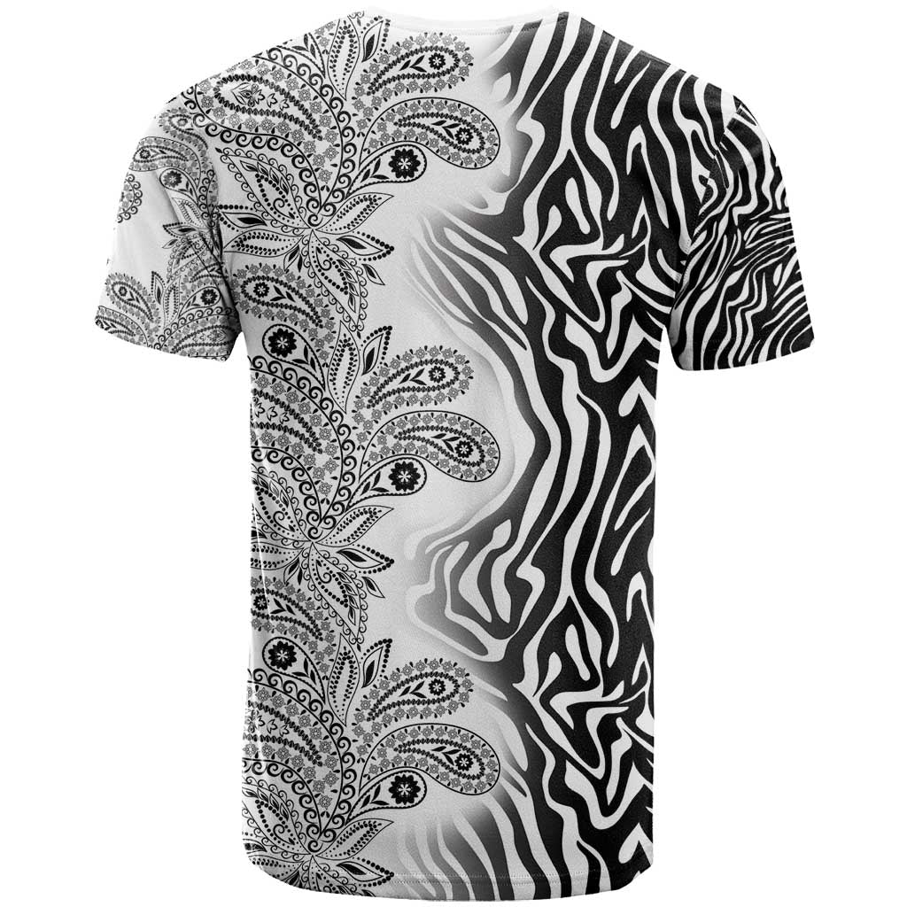 Afro Zebra Mix Paisley Tribal Pattern T shirt