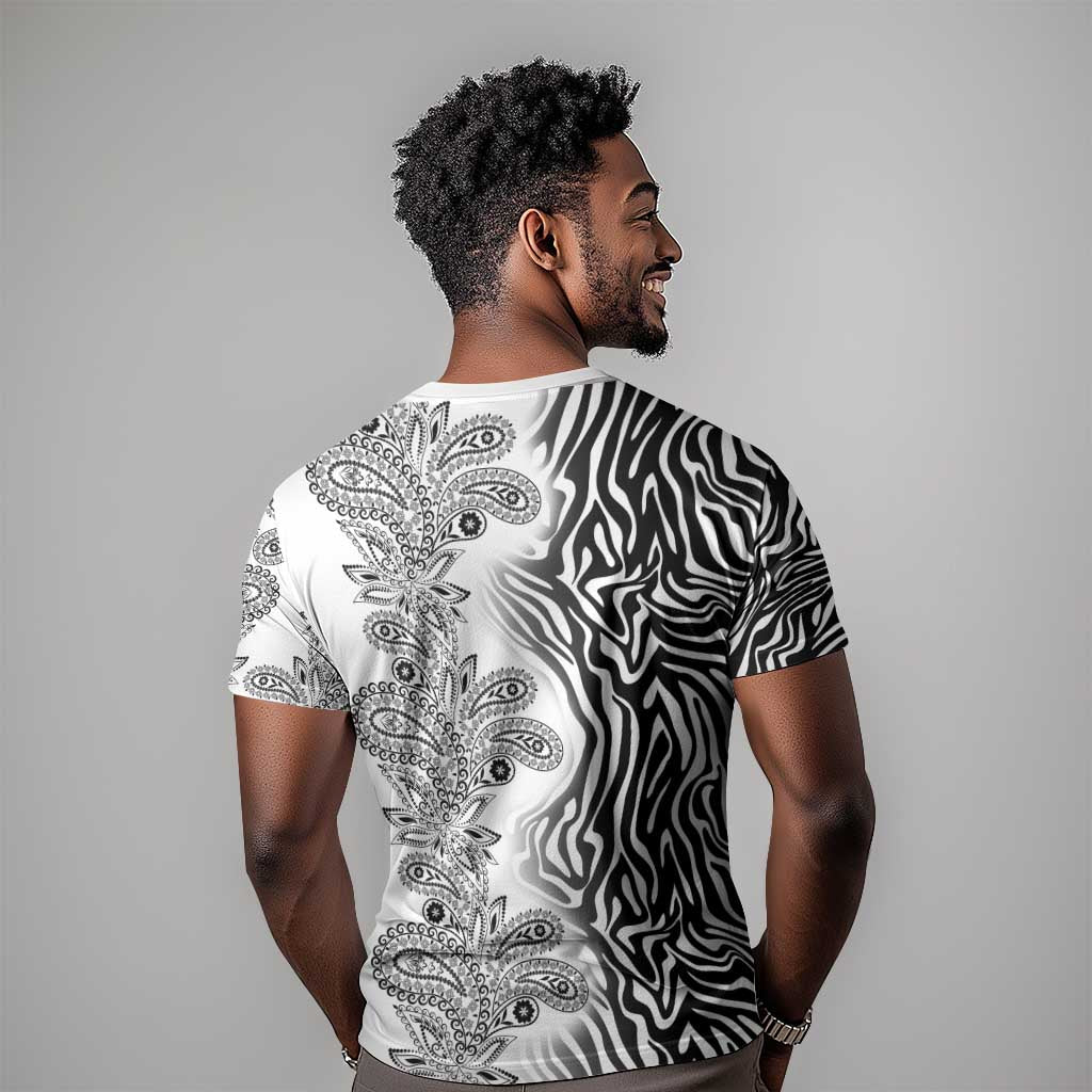 Afro Zebra Mix Paisley Tribal Pattern T shirt