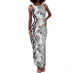 Afro Zebra Mix Paisley Tribal Pattern Tank Maxi Dress