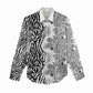Afro Zebra Mix Paisley Tribal Pattern Women Casual Shirt LT9