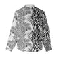 Afro Zebra Mix Paisley Tribal Pattern Women Casual Shirt LT9