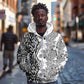 Afro Zebra Mix Paisley Tribal Pattern Zip Hoodie