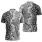 Africa Zebra Mix Paisley Tribal Pattern Zipper Polo Shirt