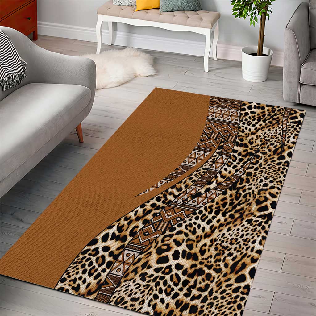 Afro Leopard Mix Native Tribal Pattern Area Rug