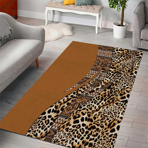 Afro Leopard Mix Native Tribal Pattern Area Rug