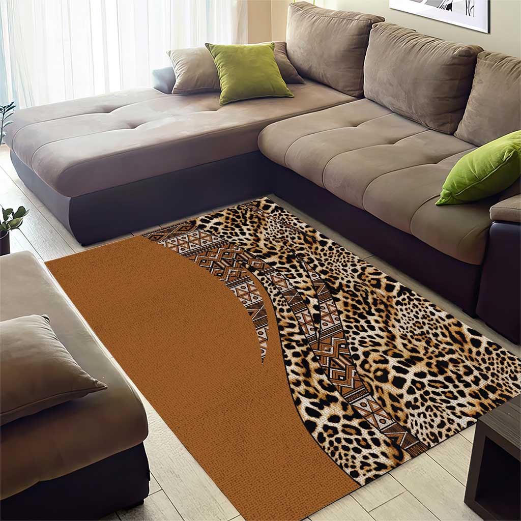 Afro Leopard Mix Native Tribal Pattern Area Rug
