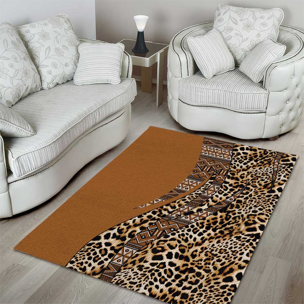 Afro Leopard Mix Native Tribal Pattern Area Rug