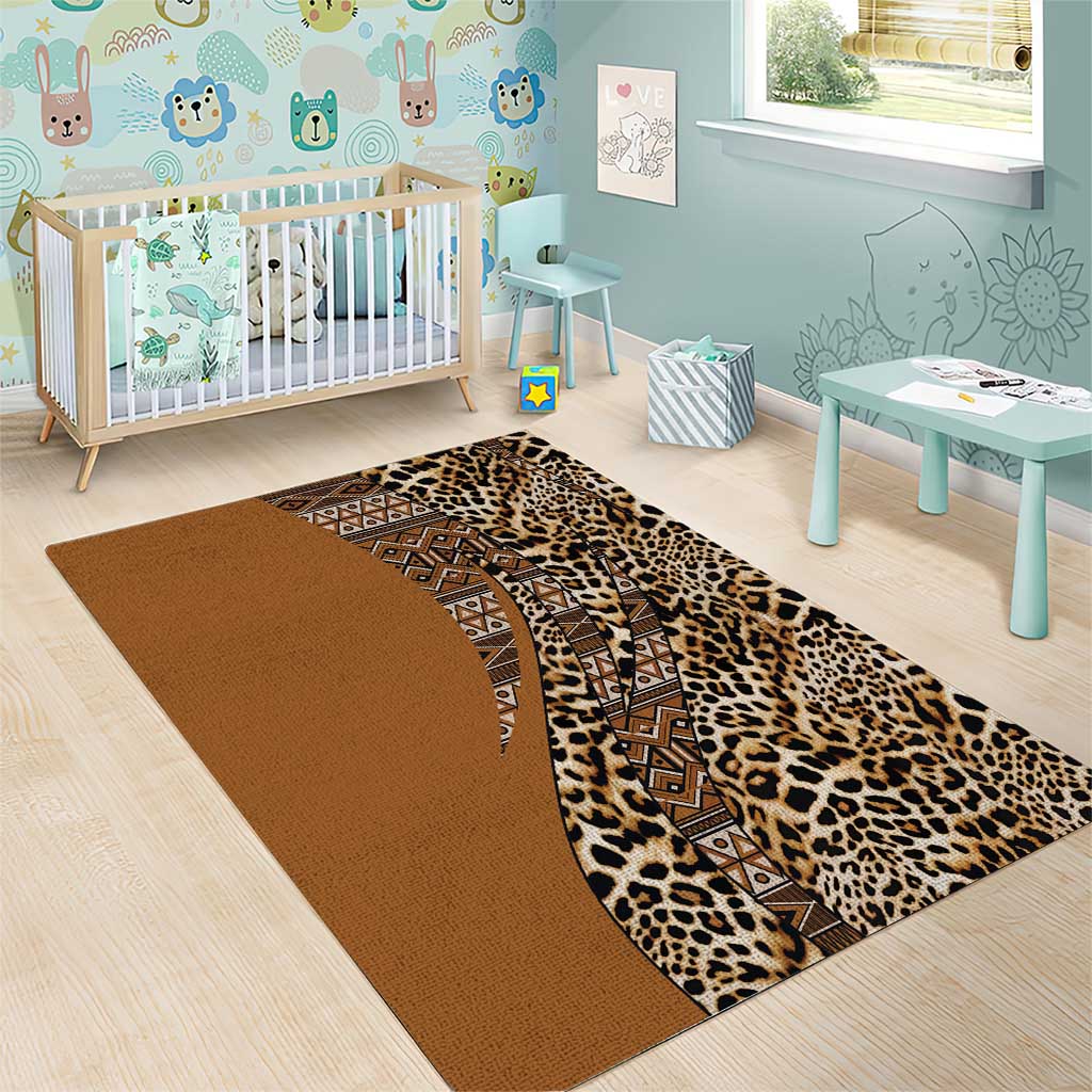 Afro Leopard Mix Native Tribal Pattern Area Rug