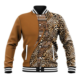 Afro Leopard Mix Native Tribal Pattern Baseball Jacket LT9
